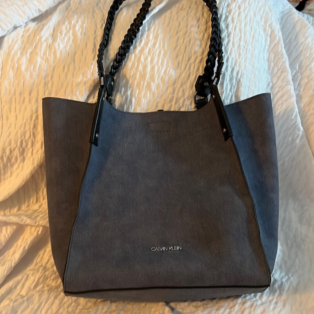 Calvin Klein canvas shoulder bag